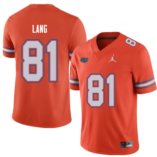 NCAA Florida Gators Dante Lang Men's #81 Jordan Brand Orange Stitched Authentic College Football Jersey WOY0864RH